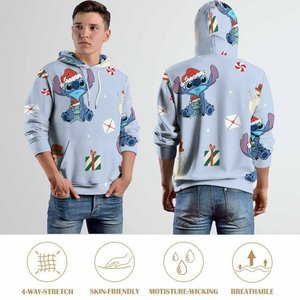 <b>Christmas</b> <b>Hoodies</b>,<b>Christmas</b> Stitch Snowman <b>Hoodie</b> for Men and Women,Pullover Sweatshirts 3D Printed Hooded - Product Image 5