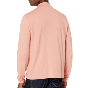 เสื้อโปโลสำหรับผู้ชายเสื้อโปโลแขนยาวระบายอากาศสีพื้นสำหรับผู้ชาย - Product Image 2