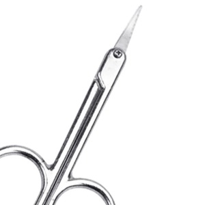 Venta al por mayor de acero inoxidable, tijeras para cutículas de uñas con mango de cerámica, hoja curva, manicura, tijeras de belleza, servicio OEM disponible - Product Image 4