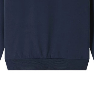 Sweat-shirt à col rond bleu marine pour homme, coupe classique, tricot uni, 100% coton, vêtement décontracté pour l'automne - Product Image 6