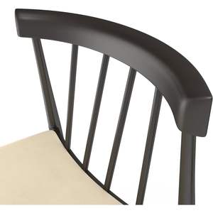 Set di 2 Sedie da Pranzo in Quercia con Schienale Angolato e Seduta Imbottita in PU, Stile Rustico per Soggiorni e Ristoranti - Product Image 4