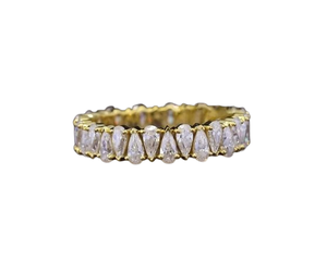 Anillo de Compromiso Clásico con Diamante Cultivado en Laboratorio, Corte Pera, Anillo de Eternidad Completo Unisex, Regalo de Boda, Certificado IGI, para Fiesta - Product Image 1