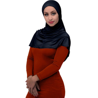 Hijab en jersey de polyester de haute qualité, écharpe pour femmes musulmanes, couleur unie, durable, léger, respirant, séchage rapide, personnalisable