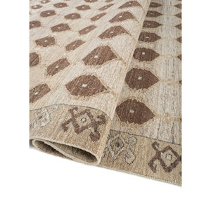 Alfombra de Lana Tejida a Mano con Diseño Geométrico Verde Erbe, Alfombra Rectangular Grande para Sala de Estar, Pasillo, Diseño de Rompecabezas - Product Image 2