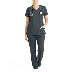 Nursing Uniform Comfortable Scrub Set With <b>Pocket</b> Design For Doctors Nurses And Healthcare <b>Staff</b> Daily Wear - Product Image 1