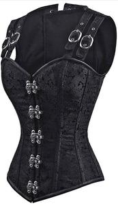 Borcade, corsé de cuero con hombro completo y forro para mujer, Tops, ropa moldeadora Sexy por encima del busto, corsé moderno para talla grande, transpirable - Product Image 4