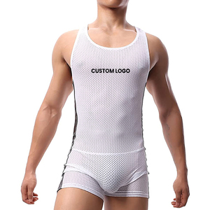 2025 blanc et noir couleur haute qualité confortable respirant produit hommes Fitness porter des maillots de lutte - Product Image 2