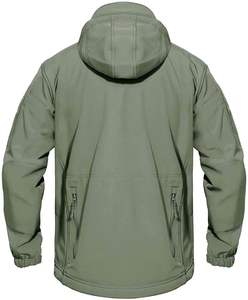 Offre Spéciale hommes hiver extérieur veste imperméable respirant coupe-vent Softshell conception capuche léger tissu matériel en gros - Product Image 3