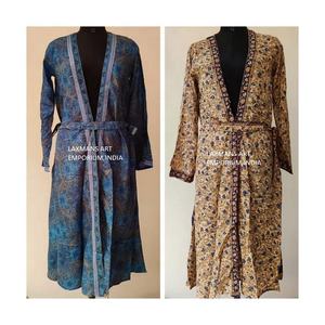 Poly Silk Rayon Printed Mini Ladies LONG DRESS GOWN DRESS - Product Image 1