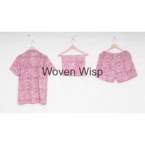 Ropa de dormir tejida cómoda y elegante para mujer con cierre de cintura elástica para Primavera Verano otoño - Product Image 4