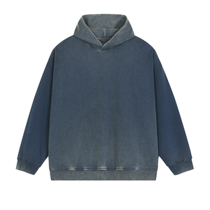 Sudadera con Capucha para Hombre, Estilo Holgado, Lavado a la Piedra, Ecológica, 100% Algodón con Bordado 3D - Product Image 1