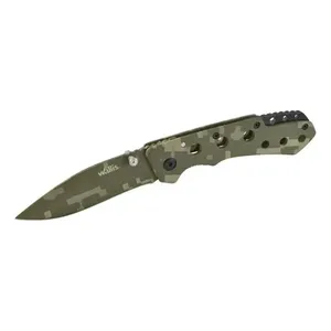 Coltello con chiusura di sicurezza Wallis K900609 Verde Camouflage Acciaio Inossidabile Durezza 48-52 - Product Image 3
