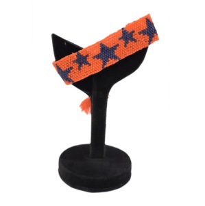 Pulseras Unisex únicas hechas a mano con cuentas diseño de estrellas naranjas y azules colección de bandas llamativas de moda coloridas hechas a mano - Product Image 5