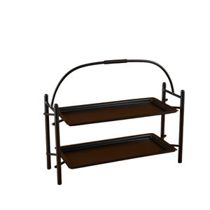 Luxury Double-Layer Storage Tray Metal Cake <b>Stand</b> <b>Afternoon</b> <b>Tea</b> Dessert Table Display <b>Stand</b> - Product Image 3
