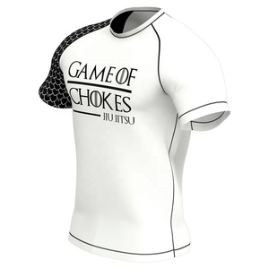 เสื้อรัดกล้ามเนื้อสำหรับผู้ชายแบบพิมพ์ลายเต็มตัวด้วยเทคนิค Sublimation พร้อมโลโก้ OEM ตามสั่ง ป้องกันรังสียูวี แขนยาว สำหรับกีฬา BJJ, Grappling, MMA และการต่อสู้ - Product Image 3