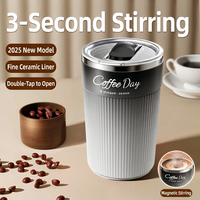 Mug isotherme intelligent Nicebuy en acier inoxydable 316 avec affichage de la température, 450 ml, tasse à café thermique portable, bouteille d'eau de voyage avec couvercle