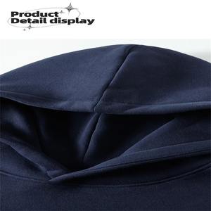 Vente en gros de sweats à capuche unisexes en coton 100% de haute qualité, poids lourd, coupe classique, 300 g/m², pour l'hiver, taille américaine, couleur noire - Product Image 3