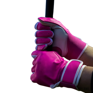Pro-Grade Black & White Baseball Batting Gloves | Heavy-Duty Cowhide Leather for Ultimate Grip and Professional Performance - Product Image 6