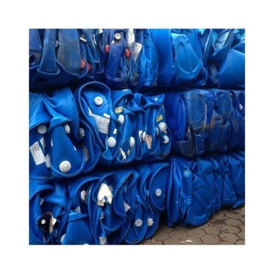 En stock, déchets de fûts en plastique HDPE recyclé bleu / rebuts de fûts HDPE en balles - Product Image 4