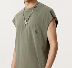 OEM Custom Mens Ribbed Tank Top Sleeveless Running <b>Vest</b> Tight Gym Fitness <b>Muscle</b> Sportswear - Product Image 5