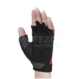 Customizable Half-Finger Leather Fitness Gloves High Quality Heavy Duty Gym Sports Gear Durable Weightlifting Gear - Product Image 6