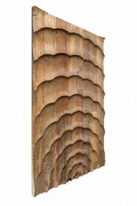 Mango madera pared arte decorativo panel cuadrado conjunto diseño abstracto decoración de pared de madera elegante escultura colgante de pared hecha a mano - Product Image 6