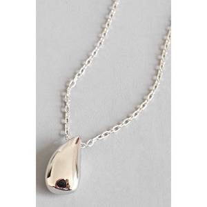 Collana 925 a forma di goccia d'acqua in argento Sterling a forma di catena alla moda stile rodiato regalo di natale per buddhisti venditore - Product Image 4