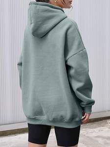Custom Oversized <b>hoodies</b> <b>Women</b> Wholesale Plain Pullover Hooded Sweatshirt Heavyweight 500gsm 100% Cotton Drop Shoulder - Product Image 4