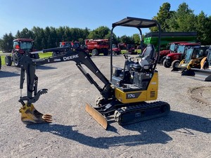 Used John Deeree 17G Mini Compact Crawler Excavators with Rotating <b>Drill</b> Head Enclosed Cab for Farm Landscaping Constructions - Product Image 3