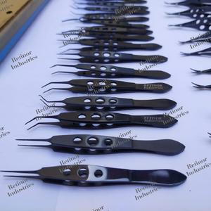 คีมจับกระจกตา สแตนเลสและไทเทเนียม 1x2 ฟัน 0.12 มม. แบบใช้มือ รุ่นสีดำ - Product Image 4