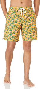 Short de plage imprimé écologique solide pour hommes tissu confortable séchage rapide conçu pour les vacances d'été piscine fête eau - Product Image 4