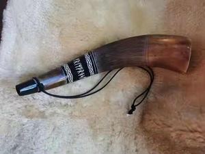 Cuerno de búfalo hecho a mano de alta calidad Técnica pulida para música y rituales Estilo animal Blow Horn - Product Image 6