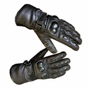 High Quality 100% Premium Leather Full Finger Motorbike Gloves Breathable Custom Waterproof with Solid Color Reasonable Price - Product Image 2