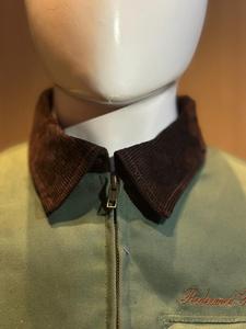 เสื้อแจ็คเก็ตผู้ชายแบบย้อมสีเอซิด สไตล์ลำลองสำหรับกิจกรรมกลางแจ้ง แบบซิป  ผ้าแคนวาสเด็กซ์  แบบทรัคเกอร์  น้ำหนัก 12 ออนซ์  แบบดีทรอยต์ บอมเบอร์ สำหรับผู้ชาย - Product Image 4