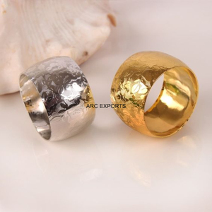 Anillos personalizados con acabado de plata de alta moda, suministros al por mayor, servilleteros de Metal con diseño de hojas, servilletero decorativo de buena calidad - Product Image 4