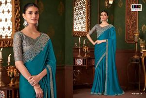 Pioneer Chiffon Soie Saree Banglori Soie Blouse Vente en gros de saris en Inde - Product Image 5