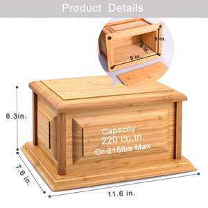Urna de cremación de bambú para cenizas de humanos para adultos, diseño único y clásico, alta calidad, cantidad a granel, hecho en la India, 2023 - Product Image 2