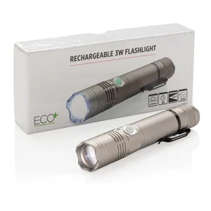 ไฟฉายแบบชาร์จได้ 3W ดีไซน์เฉพาะตัว พกพาสะดวก ไฟฉาย LED - Product Image 4