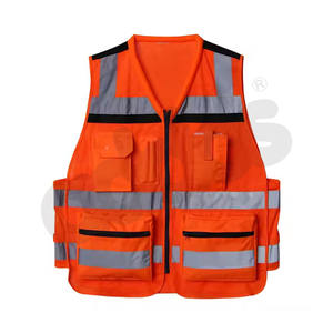 100% Polyester Jackets Workwear Hi Vis Workwear Top Seller <b>Safety</b> Vests Long Sleeve with Pockets - Product Image 4