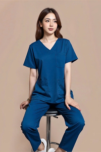 Tenues médicales personnalisées avec logo pour infirmières, esthéticiennes, dentistes, salons de beauté, médecins, hôpitaux – Blouses médicales 2 pièces pour hommes et femmes - Product Image 5