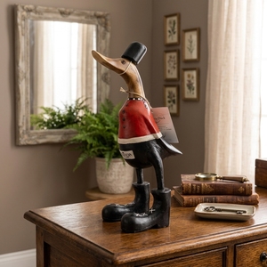 Figurine de canard Art Déco artisanale, écologique, faite à la main, décoration animale pour la maison et le bureau, présentation sur table de salon, cadeau - Product Image 4