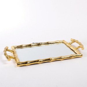 ถาดเสิร์ฟผลไม้และขนมโลหะเคลือบเงาสีเงินดีไซน์เนอร์เนื้อค้อนทันสมัย - Product Image 6