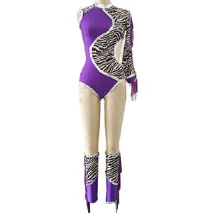 Combinaisons de club de danse pour femmes Bodycon Glitter Jumpsuits Stylish Rhinestone Nightclub Bodysuits for Party Wear - Product Image 1