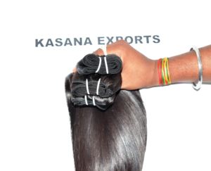 Extensiones de cabello humano de onda profunda de doble trama, máquina de templo indio 100% sin procesar recta cruda al por mayor alineada con cutícula - Product Image 4