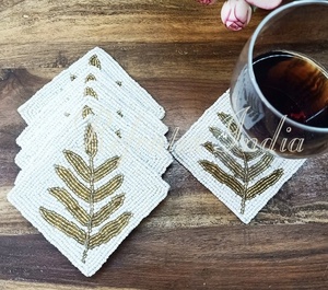 Hot Sale New Design Beaded <b>Table</b> <b>Coaster</b> Bulk Supplier and Manufacture by Refratex India Made in India for Best Quality and Low - Product Image 4