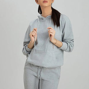 Ensemble de survêtement d'hiver pour femmes en gros, coupe régulière, avec logo personnalisé, 100% coton, vêtements de jogging pour femmes - Product Image 2