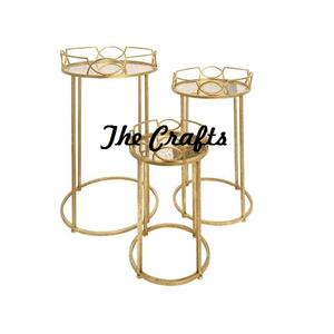 Triangle Shape Iron And <b>Glass</b> Serving <b>Tray</b> With Stand Two Different Sizes Food Serving <b>Tray</b> At Reasonable Prices - Product Image 6