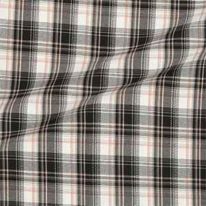 Pijama tejido con bolsillo cruzado a cuadros negro Pantalones de salón de ajuste regular Tela CVC suave, cintura con cordón y bolsillos laterales Ropa de dormir - Product Image 4