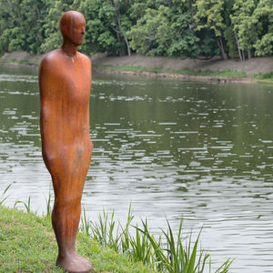 Statue abstraite de décoration de place en acier corten durable avec technique de soudure par <span class=keywords><strong>Antony</strong></span> Gormley - Product Image 2