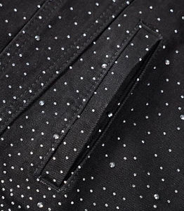 Veste en jean pour homme OEM, imperméable, surdimensionnée, à boutons, avec logo sur le devant, personnalisable - Product Image 5